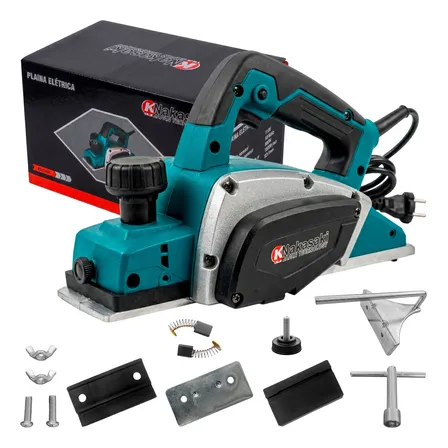 Plaina Elétrica 900w 16000rpm K Nakasaki Profissional Azul 110v