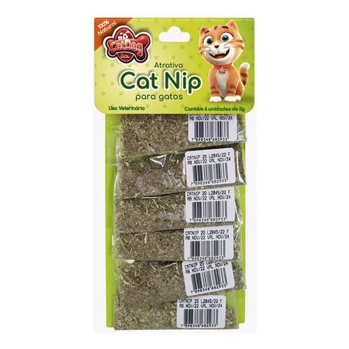 Grama natural atrativa para gatos Cat Dog & Cia pacote com 6 sacos