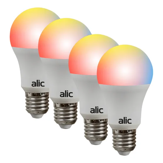 Pack X4 Lampara Led A70 Wifi Smart Luz Rgb Bluetooth 14w