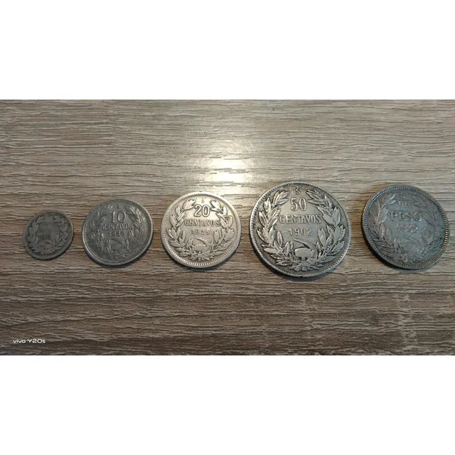Monedas De Plata 5, 10, 20, 50 Cent Y Un Peso 1902 A 1932