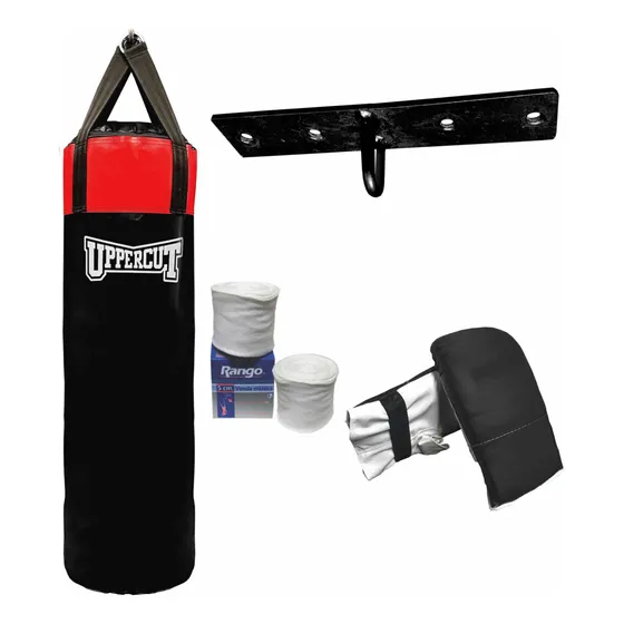 Bolsa Boxeo Ancha! 110x40cm +relleno+soporte+guantin+vendas