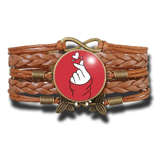 Pulseira Feminina Ohana Coração Coreano Kpop Ajustável