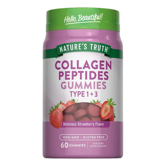 Colágeno Hidrolizado Tipo 1 y 3 en Gomitas Natural Nature's Truth 60 Uds | Cuotas sin interés