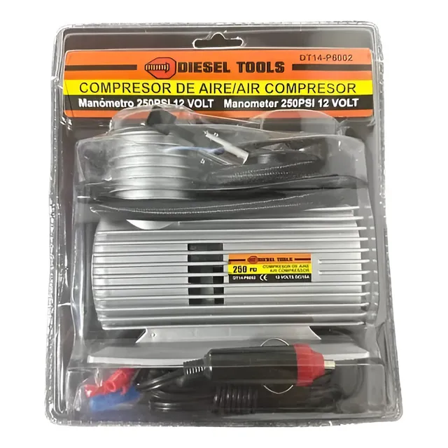 Compresor De Aire Portátil 12v 250psi Cauchos Moto Carro
