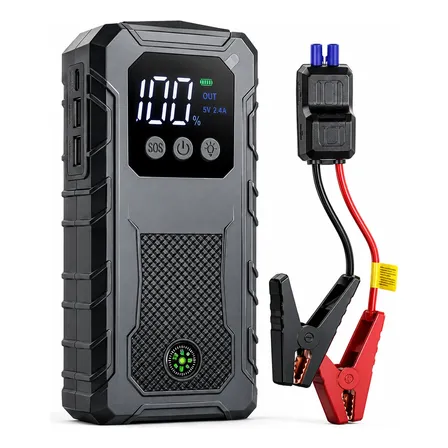 Auxiliar Partida Carro Moto 12v Portátil+ Led + Power Bank