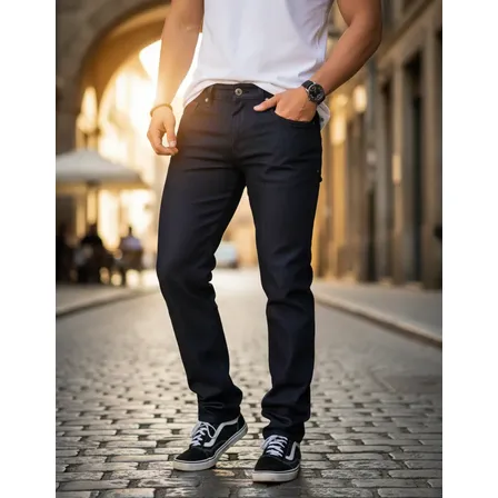 Calça Jeans Masculina Elastano Tecido Premium Corte Reto