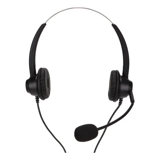 Auricular Estereo Cable Para Centro Llamada Binaural Hd Jack