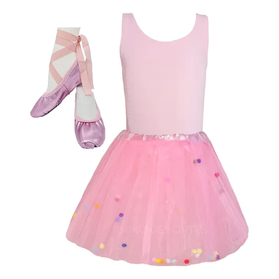 Bailarina Ballet Set Media Puntas + Malla Muscul + Tutu Soko