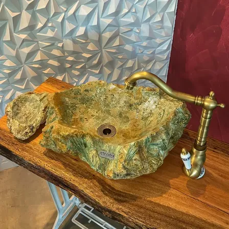 Cuba Pia Importada Luxo Banheiro Lavabo Pedra Natural Multicor