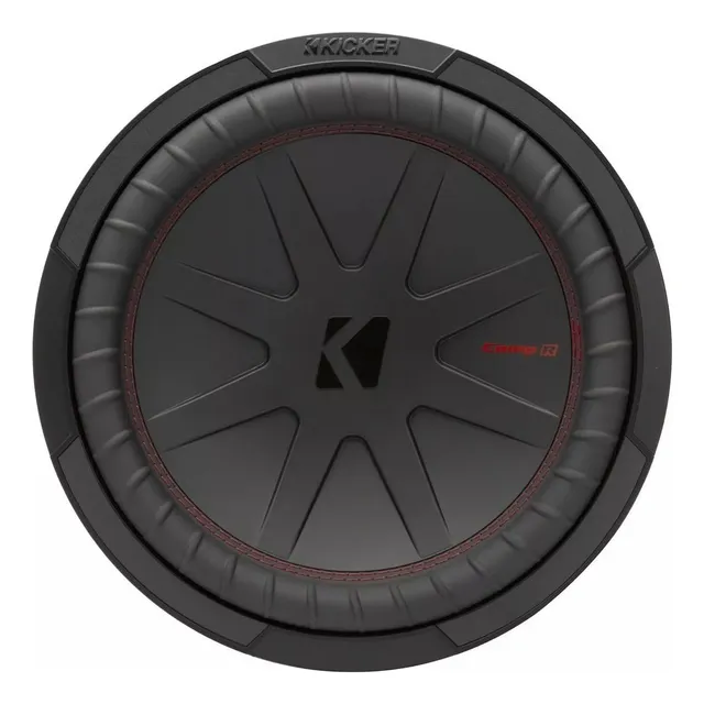 Subwoofer Kicker 1000w /500rms Doble Bobina43cwr124 Color Negro Con Costura Roja