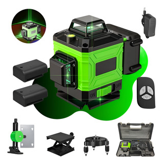 Nível Laser 12 Linhas Verde 40m Recarregável C/ Controle Pro Nível Laser 12 Linhas Verde 40m Recarregável C/ Controle Pro