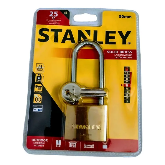 Candado De Arco Largo 50mm Stanley