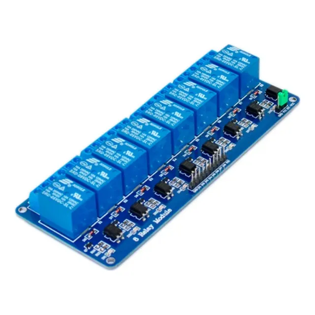 Módulo Relé 5v 8 Canales Con Optoacopladores (azul) Arduino