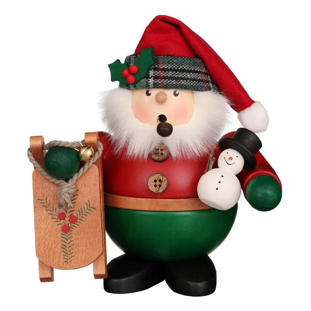 Aleman Incienso Fumador Papa Noel Trineo 15,5 Cm 6 Inch