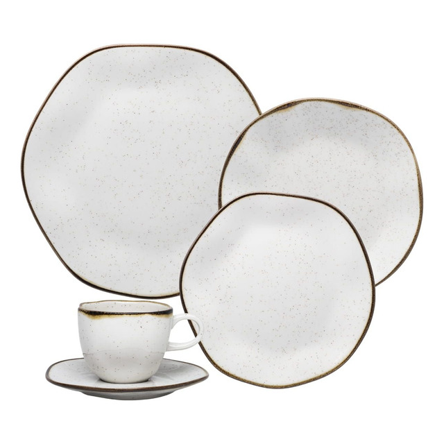 Aparelho De Jantar Porcelana 30 Peças Ryo Maresia Oxford Aparelho De Jantar Porcelana 30 Peças Ryo Maresia Oxford