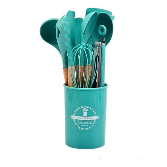Set Juego De Utensilios De Cocina 12 Piezas Azul