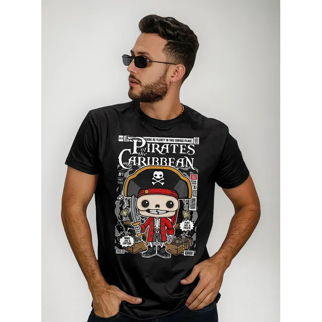 Remera Piratas Del Caribe Funko Jack Sparrow Pelicula Cine