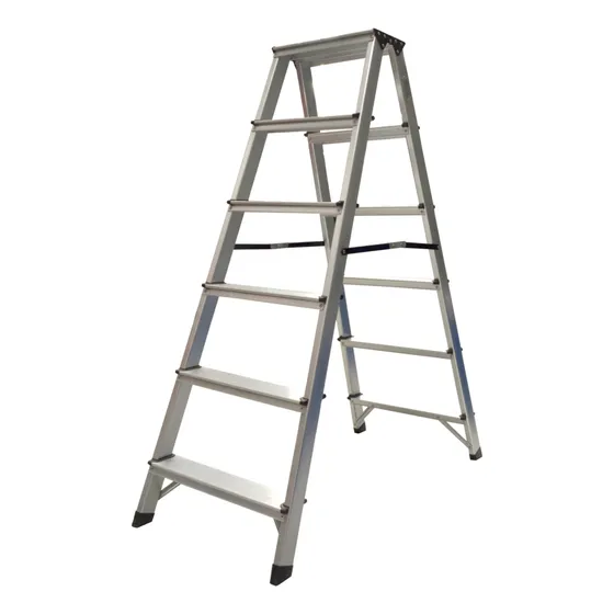 Escalera Doble De Aluminio 2x6 Escalones  Ecom