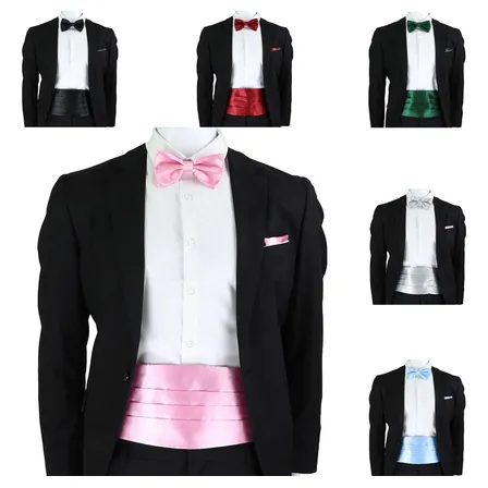 Faja Formal Corbatin Ajustables Hombre Matrimonio Cummerbund