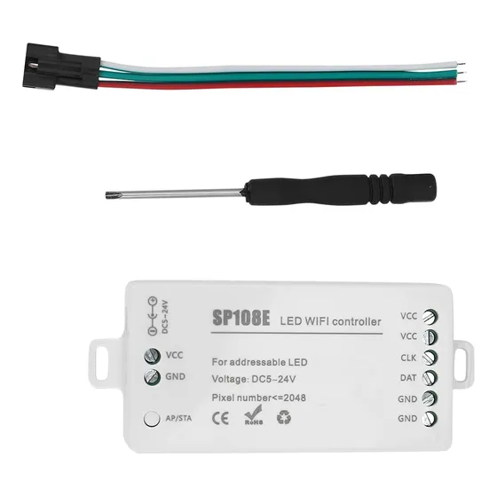 Controlador Para Sp108 Wifi Para Ws2811 Ws2812b Para Art-net