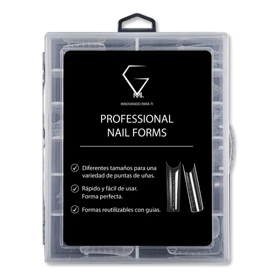 Tips Dual System, Nail Forms Para Polygel 120 Pzas. Modelo 1