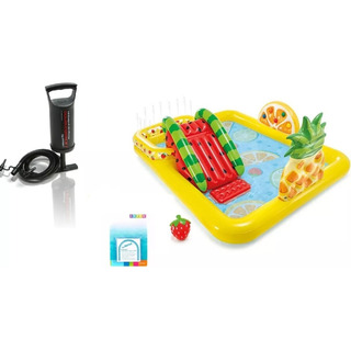 Set De Centro Acuatico Inflable Con Resbaladilla Frutal Set De Centro Acuatico Inflable Con Resbaladilla Frutal