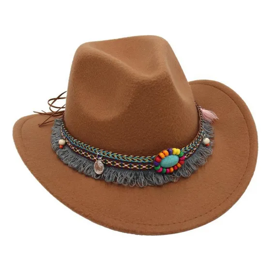 Sombreros Vaqueros Vaqueros Casuales Vintage Con Borlas