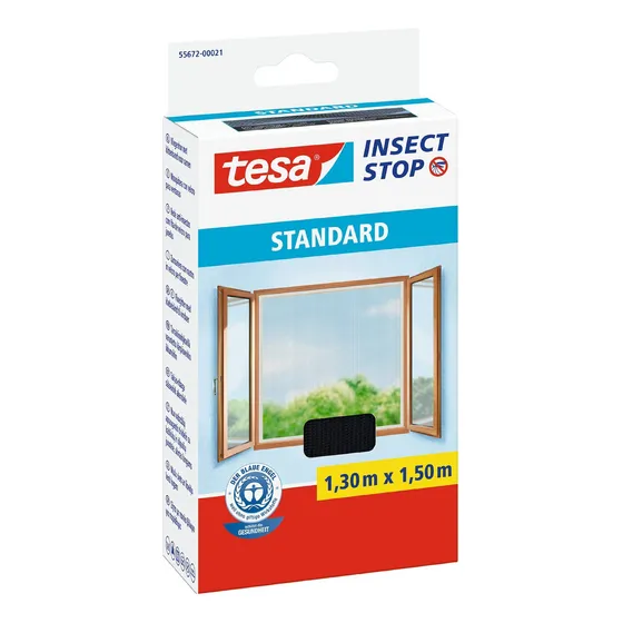 Tesa Standard 130 cm 150 cm Tela Mosquitera Ventanas Negro