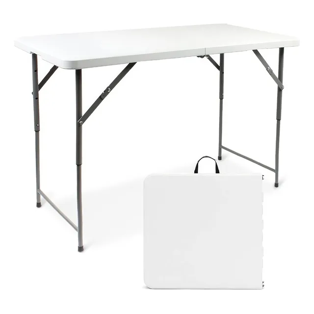 Mesa Plegable Plástico Portafolio Jardín Portátil 122x61 Cm