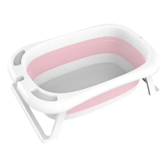 Bañera Para Bebés Plegable Con Termómetro Rosa Úpale