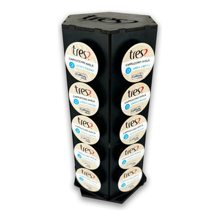 Organizador Giratório Preto P/ 30 Cåpsulas Café 3 CoraçÔes Organizador Giratório Preto P/ 30 Cåpsulas Café 3 CoraçÔes