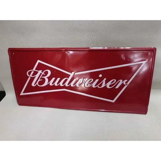 Aviso Afiche Metal Relieve U.s.a Budweiser Grande Original  