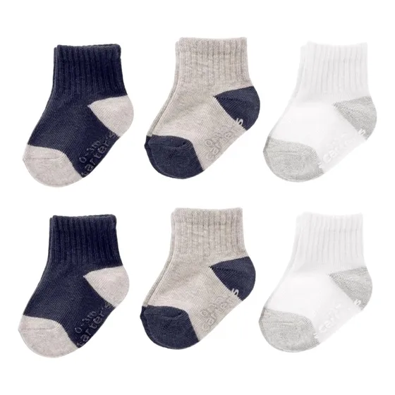 Pack Carters 6 Pares De Medias Para Bebe 0 A 3 Meses