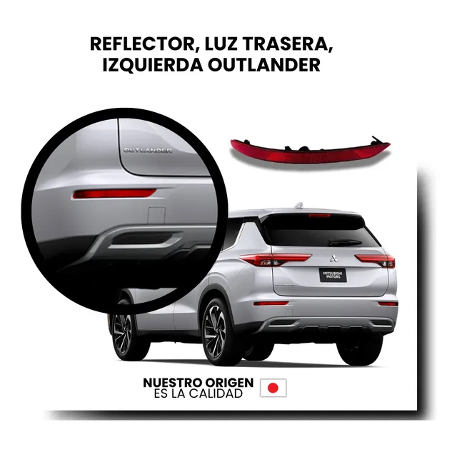 Reflector, Luz Trasera, Izquierda Mitsubishi Outlander