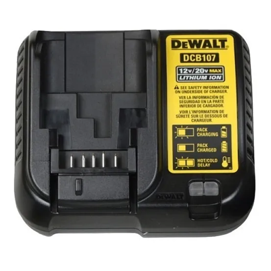 Cargador 12 Voltios Y 20 Voltios Li-ion Dcb107-b3 Dewalt