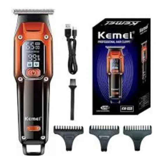 Afeitadora Y Trimmer Recargable Kemei Km 658 Inalámbrica