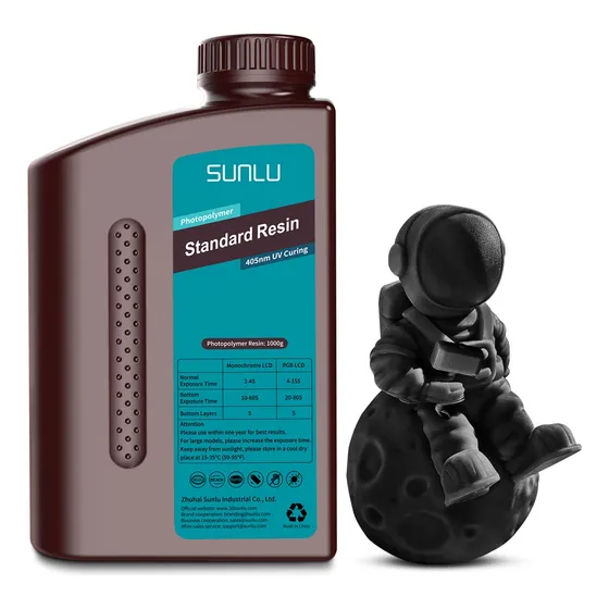 Resina Para Impresora 3d Estándar 1kg Uv 405nm Curado Rápi