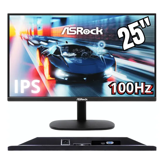Monitor Gamer Ips Asrock 25  100hz Fb-cl25ff Freesync Divisa
