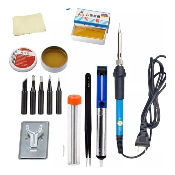 Combo Cautin Regulable Estaño Extractor Flux Pasta Soldar.