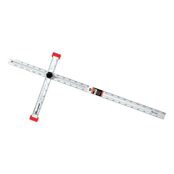 Escuadra De Aluminio Tipo T Ajustable P/drywall 120cm Kapro Color Blanco