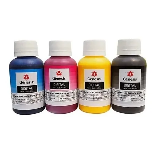 Kit 4 Cores Tinta Sublimatica Gênesis Sublidesk 100ml