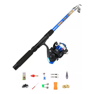 Carrete De Caña De Pescar Combo Kit Completo Pescar Juvenil Carrete De Caña De Pescar Combo Kit Completo Pescar Juvenil