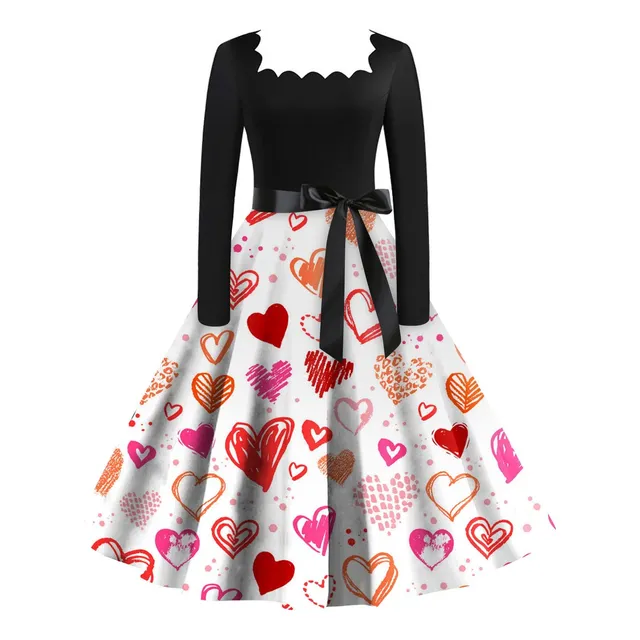 Vestido Fiesta Noche Ama Casa Estampado Dia San Valentin 5