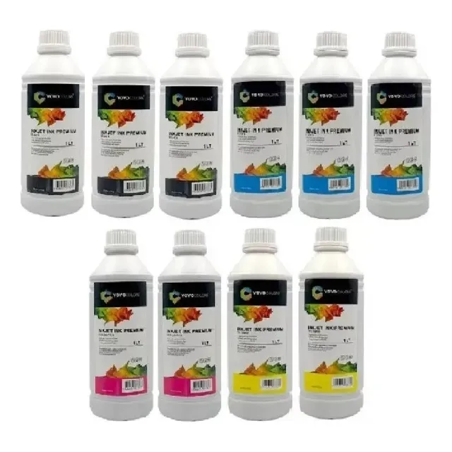 12 Litros Tinta Tipo Dye Uso Impresora Eps Hp Can Bro Lex N/
