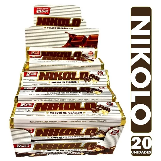 Chocolate Nikolo Arcor (contiene 20 Unidades)