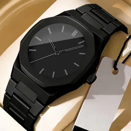 RELOJ DE PULSERA ANÁLOGO PARA HOMBRE NEGRO