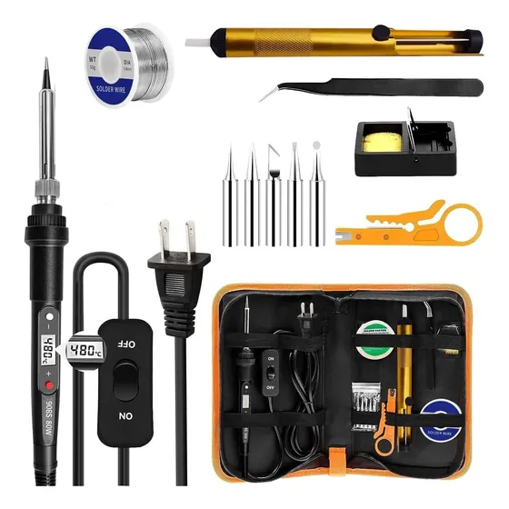 Kit De Soldadura Electronica,80w Lcd Temperatura Regulable