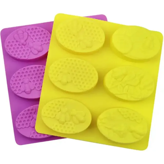 Molde Silicon Panal De Abeja Ovalado Jabón Artesanal