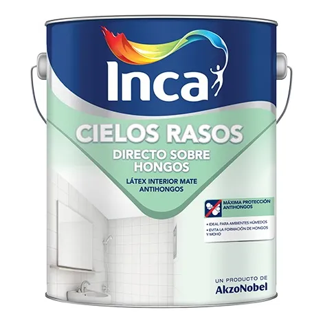 Cielo Rasos Directo S/h  Latex Interior Mate Blanco Inca 4l