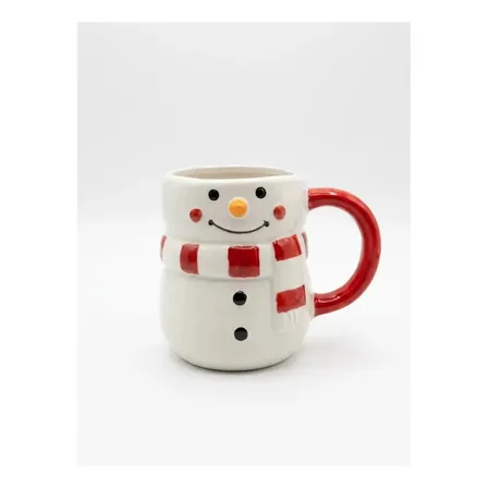 Caneca De Cerâmica 3d Papai Noel Natalina Decoração Boneco De Neve
